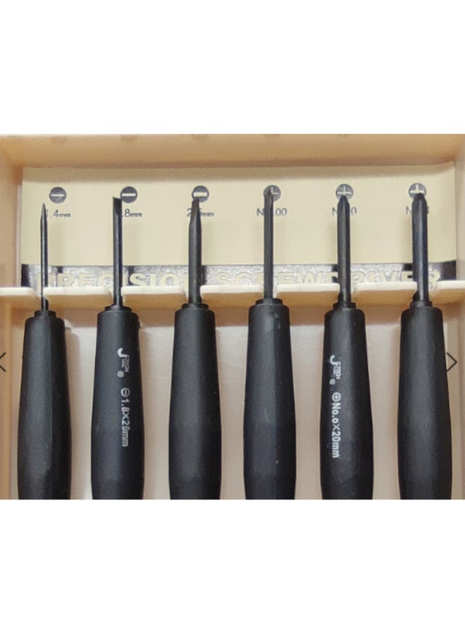 jetechtool Jetech 6-Piece Precision Screwdriver Set with 6 Size Flathead and Phillips, Professional Repair Tool for Jewelry, Ring Doorbell, Watch, iPhone, Toys, Computer, Eyeglass - PES-S6 - Image 2